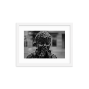 Framed Black & White Photo Print Poster "Boys Cry". Photography by Jacob Sellström. Printed on matte paper with wooden frame. Two sizes: 8x10, 12x16.